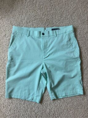 Men's Dunning Mint Green Flat Front Golf Shorts size 36 waist